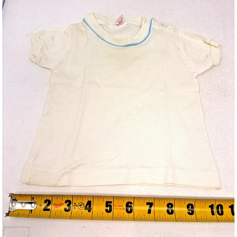 Vintage Buster Brown Baby Clothing Lot 12 Pc Blue White 6-12 Months Shoes Hat